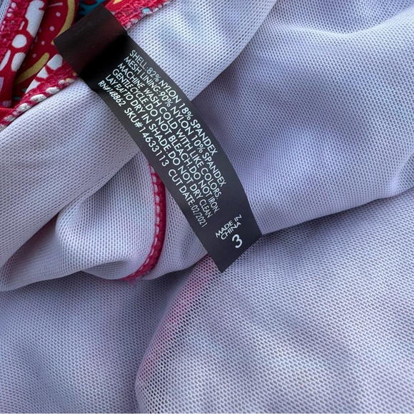 Torrid swimsuit Women size 3 ladder front One Piece lattice straps medallion 3X - Picture 8 of 16